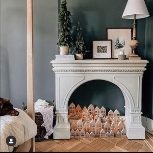 Holiday decor wooden houses